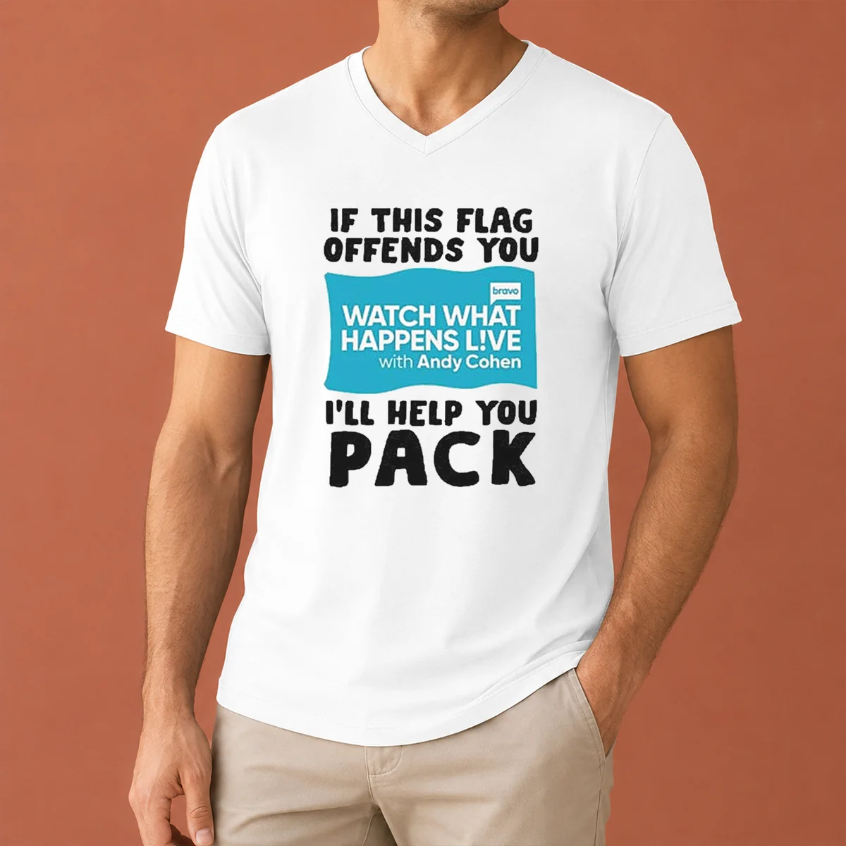 Pretty If This Flag Offends You V-Neck Shirt Pretty If This Flag Offends You V-Neck Shirt