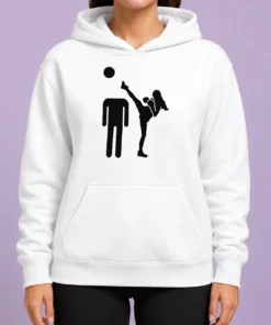 Pretty Kick Him Funny Hoodie