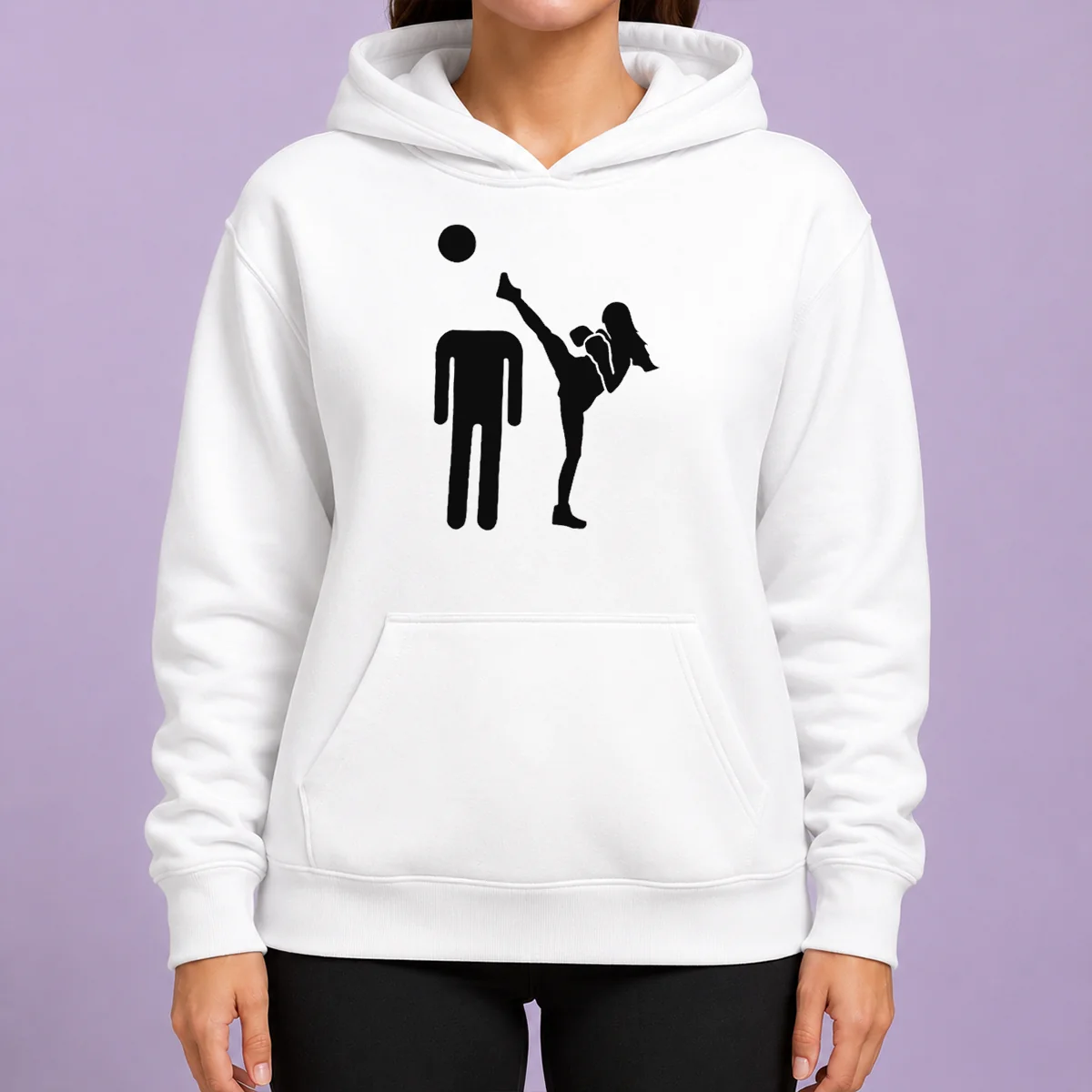 Pretty Kick Him Funny Hoodie