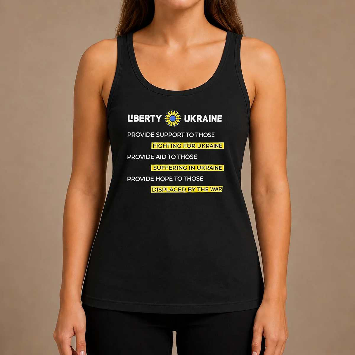 Pretty Liberty Ukraine Support Aid And Hope For Those Affected By The War Tank Top
