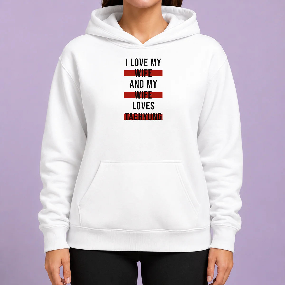 Pretty Official Taehyung BTS I Love My Wife And My Wife Loves Taehyung Hoodie