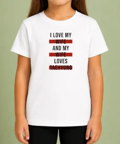 Pretty Official Taehyung BTS I Love My Wife And My Wife Loves Taehyung Kids T-Shirt