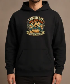 Pretty Retro Labour Day Celebration Pride Worker Hoodie
