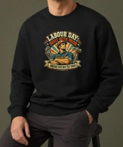 Pretty Retro Labour Day Celebration Pride Worker Sweater