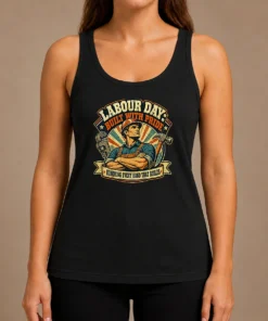 Pretty Retro Labour Day Celebration Pride Worker Tank Top