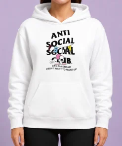 Pretty Snoopy Anti Social Club Life Is A Dream I Don'T Want To Wake Up Hoodie