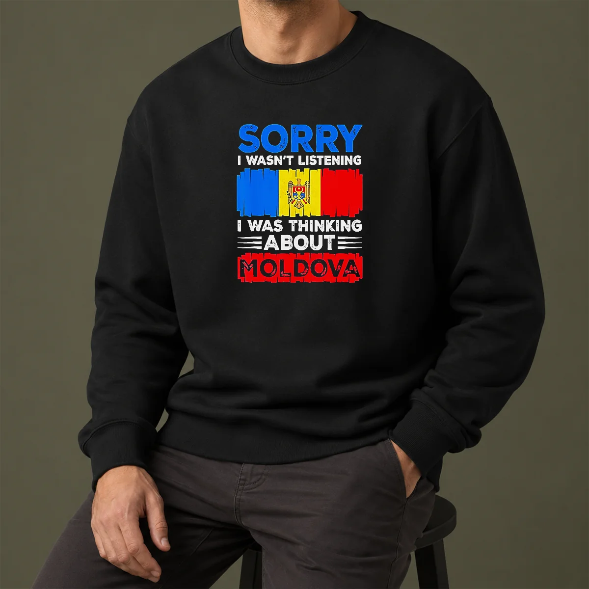 Pretty Sorry I Wasn'T Listening I Was Thinking About Moldova Sweater