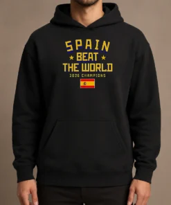 Pretty Spain Beat The World 2026 Champions Soccer Hoodie
