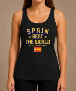 Pretty Spain Beat The World 2026 Champions Soccer Tank Top