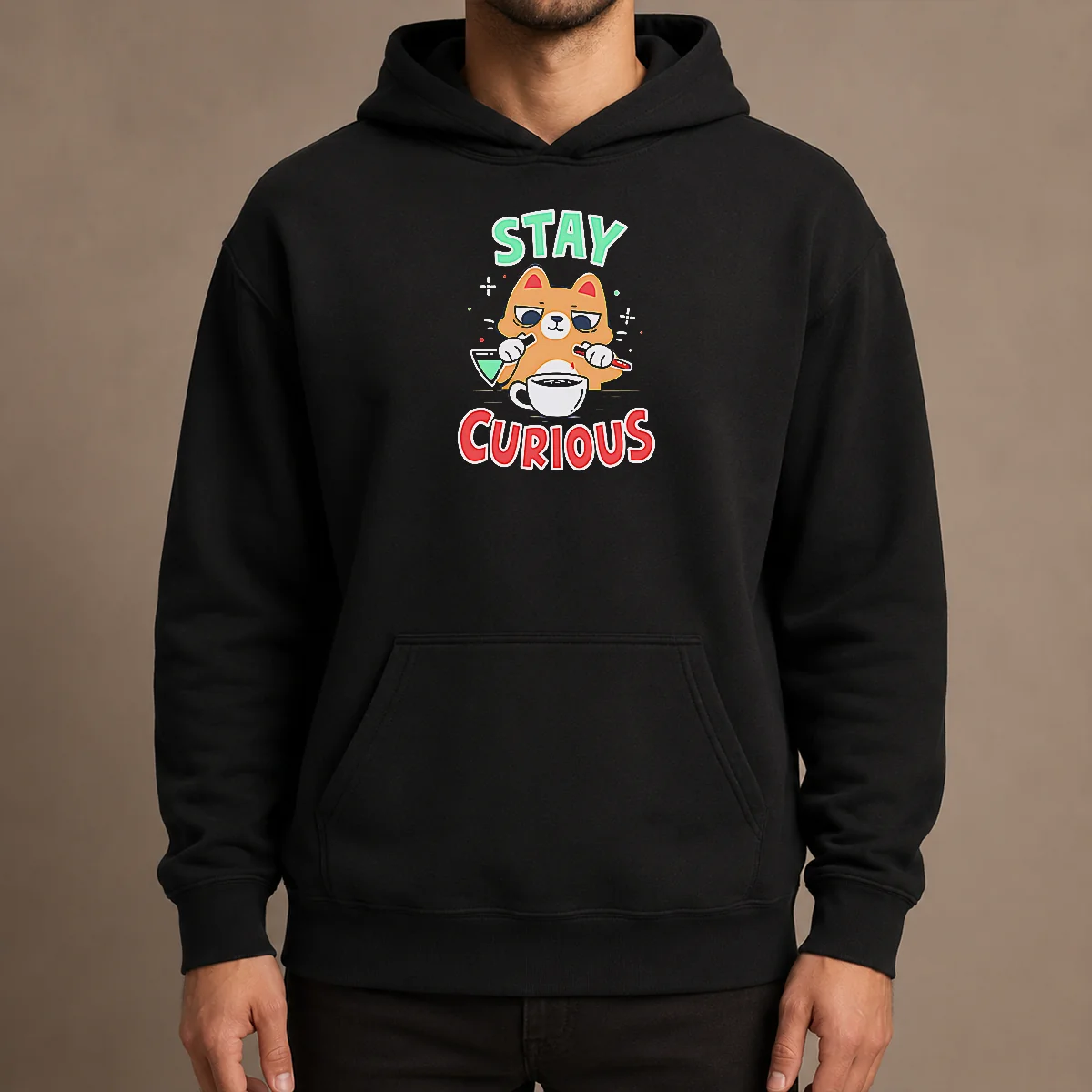 Pretty Stay Curious Science Cat Chemistry Laboratory Hoodie