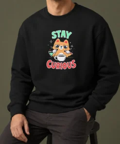 Pretty Stay Curious Science Cat Chemistry Laboratory Sweater