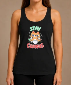 Pretty Stay Curious Science Cat Chemistry Laboratory Tank Top
