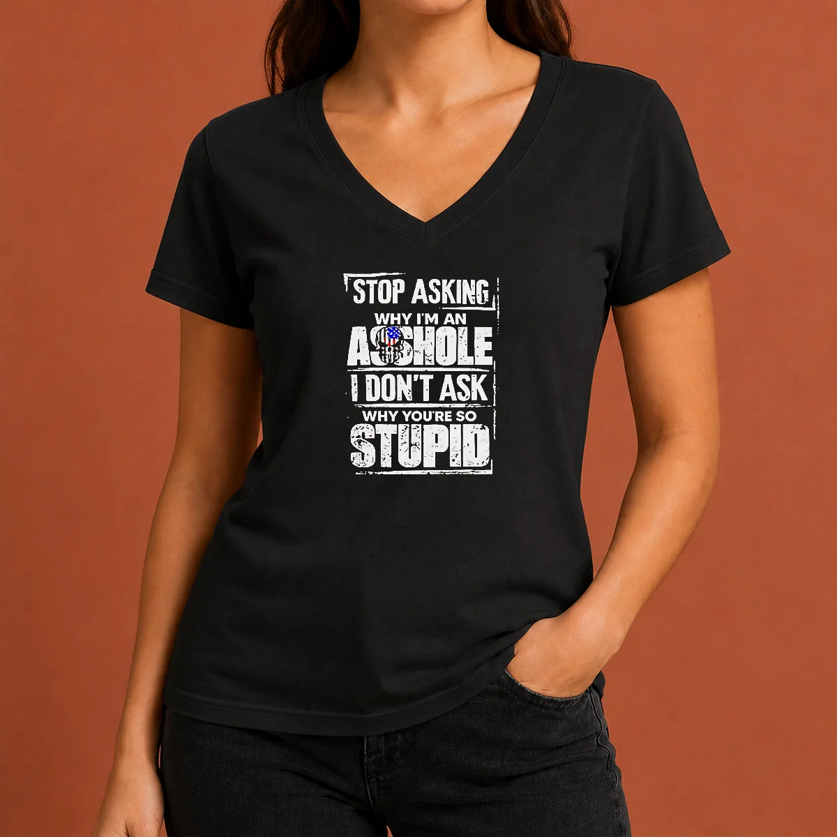 Pretty Stop Asking Why I Am V-Neck Shirt Pretty Stop Asking Why I Am V-Neck Shirt