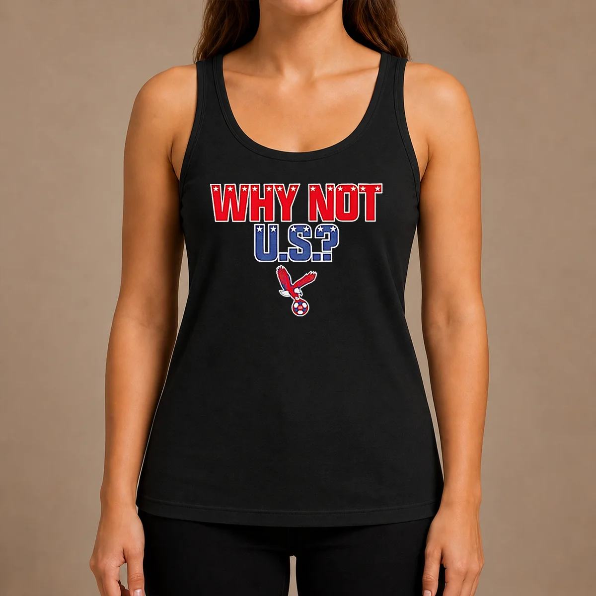 Pretty United States Men National Soccer Team USMNT Why Not US Soccer Ball Eagle Tank Top