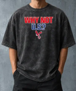 Pretty United States Men National Soccer Team USMNT Why Not US Soccer Ball Eagle Washed T-Shirt