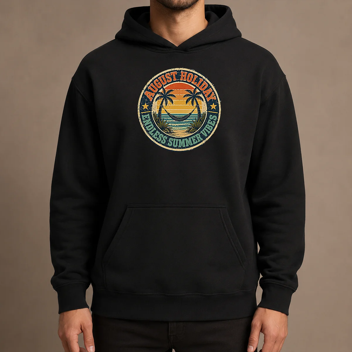 Top Awesome August Holiday Vintage Badge Summer Escape Hoodie