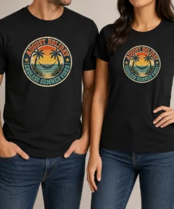 Top Awesome August Holiday Vintage Badge Summer Escape
