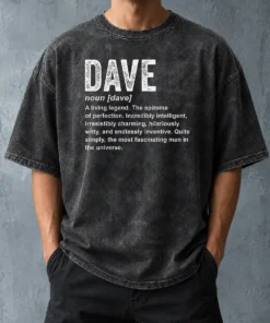 Top Awesome Personalized Definition Funny Dave Geek Washed T-Shirt
