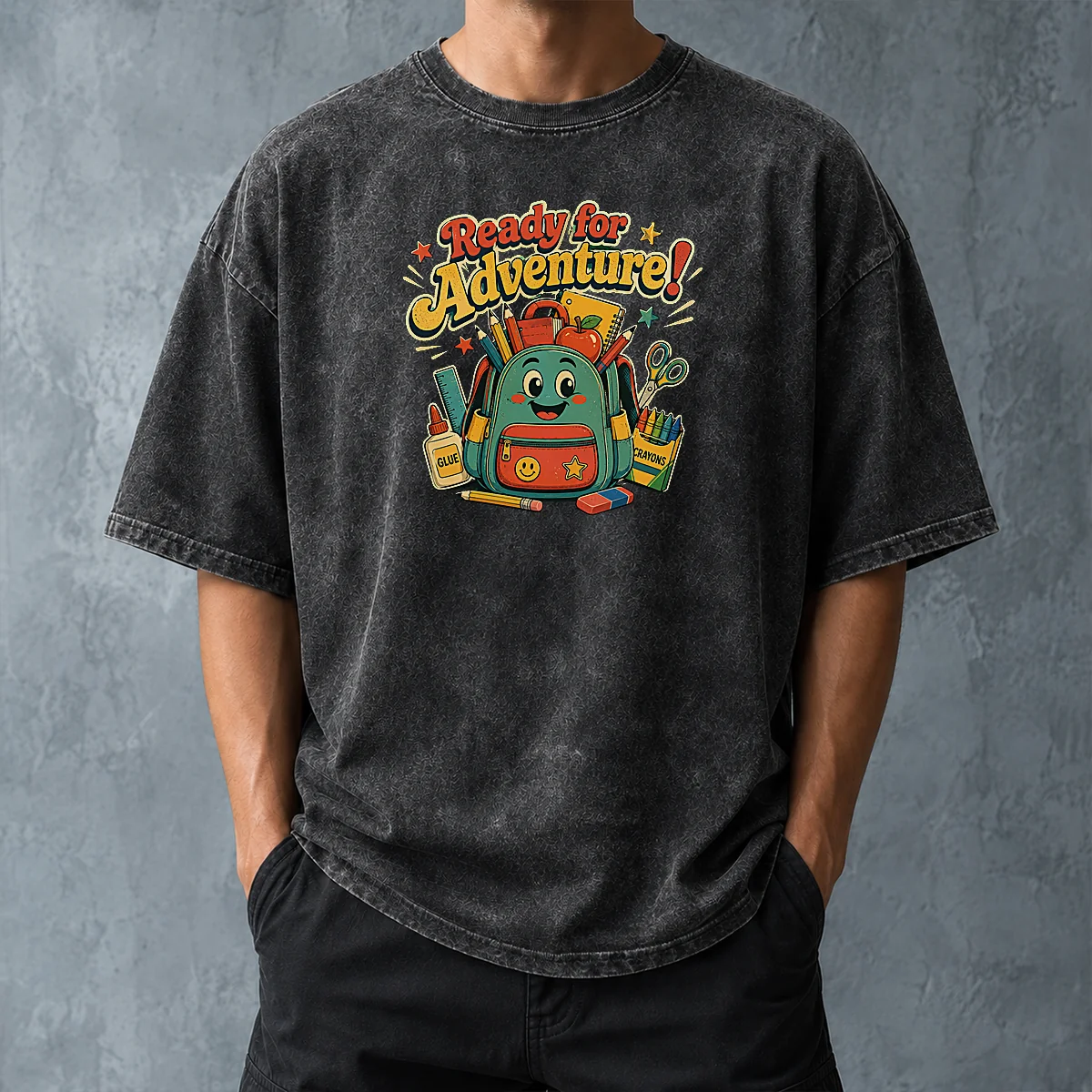 Top Back To School Adventure Vintage Washed T-Shirt