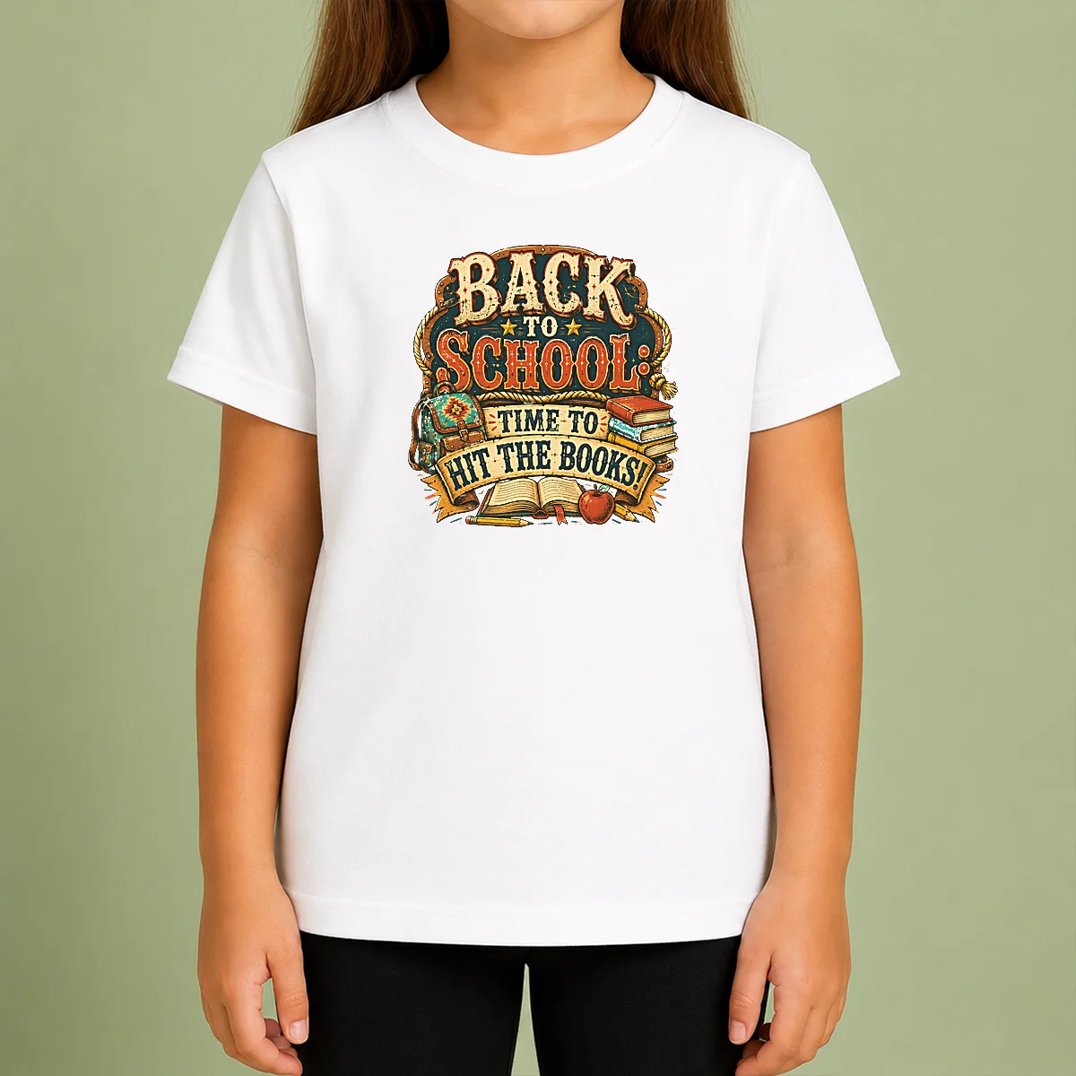 Top Back To School Excitement Western Vintage Kids T-Shirt