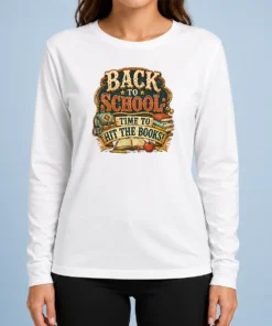 Top Back To School Excitement Western Vintage long sleeve shirt with retro design and classic fit
