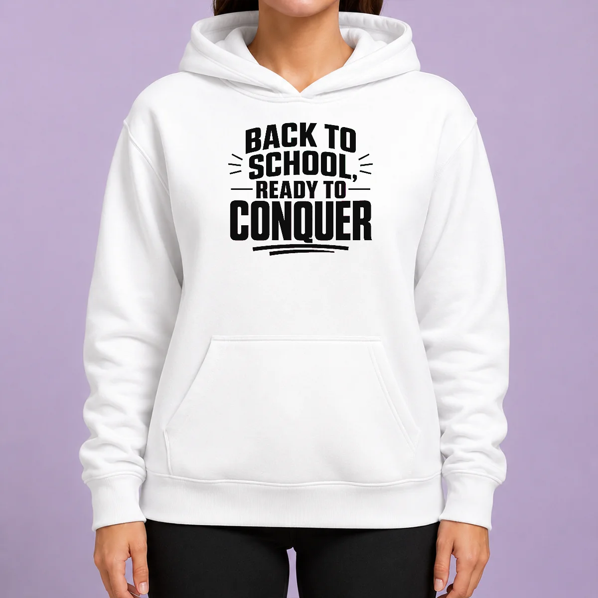 Top Back To School Ready To Conquer Minimalist Hoodie