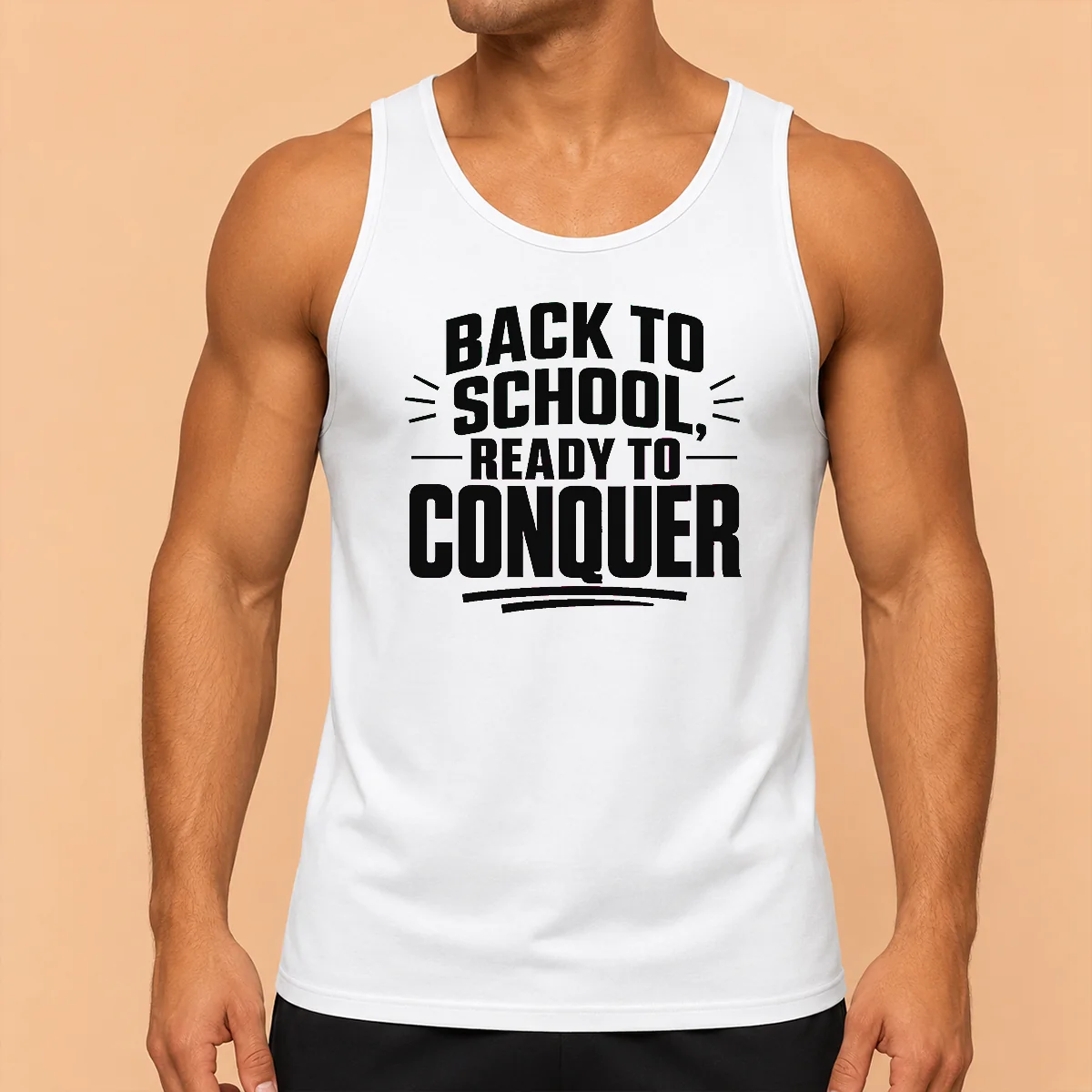 Top Back To School Ready To Conquer Minimalist Tank Top