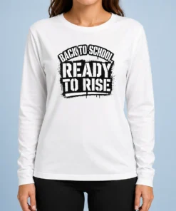 Top Back To School Stencil Tee With Motivational Hope Slogan Long Sleeve Shirt