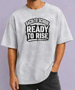 Top Back To School Stencil Tee With Motivational Hope Slogan Washed T-Shirt
