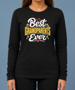 Top Best Grandparents Ever Silhouette Long Sleeve Shirt