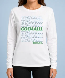 Top Brazil Soccer Fan Gear Gooaaalll Long Sleeve Shirt