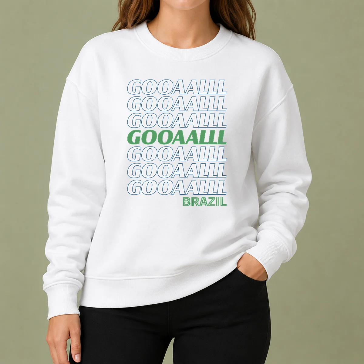 Top Brazil Soccer Fan Gear Gooaaalll Sweater