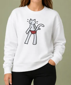 Top Catvin Klein Parody Cat Drawing Sweater