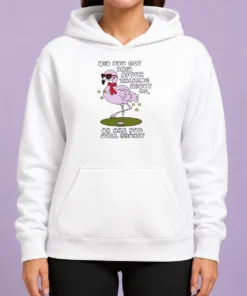 Top Did You Get Paid After Talking About Me Flamingo Hoodie in soft cotton blend with front pocket and drawstring hood