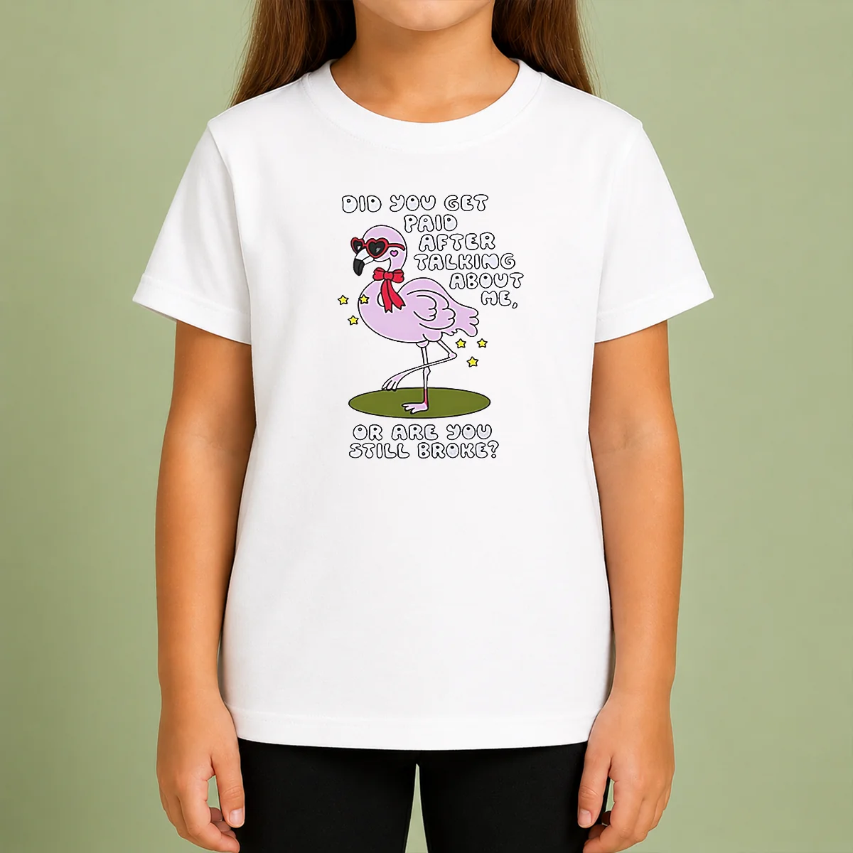 Top Did You Get Paid After Talking About Me Flamingo Kids T-Shirt