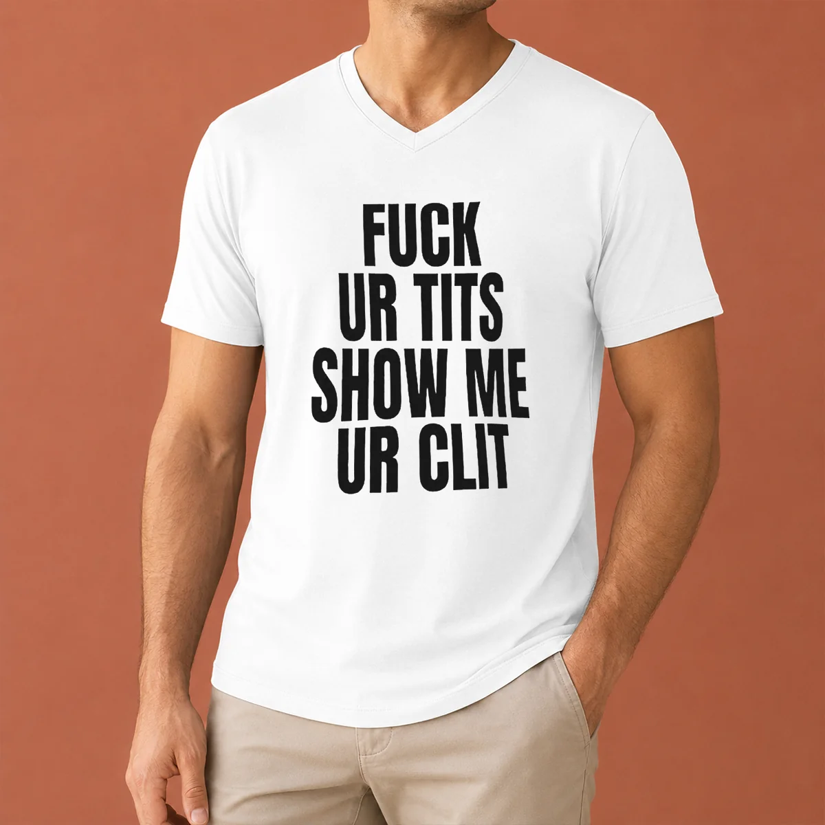 Top Fuck Ur Tits Show Me V-Neck Shirt Top Fuck Ur Tits Show Me V-Neck Shirt