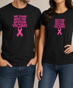 Top Good We Stand With The Epstein Victims Pink Ribbon