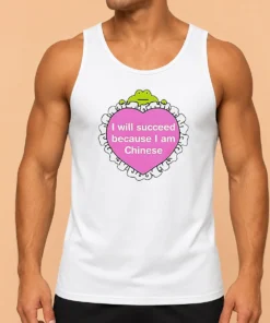Top I Will Succeed Because I Am Chinese Heart Frog Tank Top