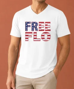 Top Patriotic USA Flag Stars And Stripes Typography V Neck Shirt in red, white, and blue colors with a comfortable fit
