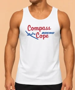 Top Pretty Boeing Compass Cope Aviation Military Aircraft tank top with detailed aircraft graphics on front