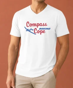 Top Pretty Boeing Compass Cope Aviation Military Aircraft V-Neck Shirt