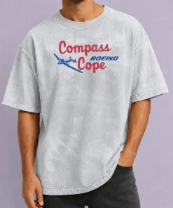 Top Pretty Boeing Compass Cope Aviation Military Aircraft Washed T-Shirt