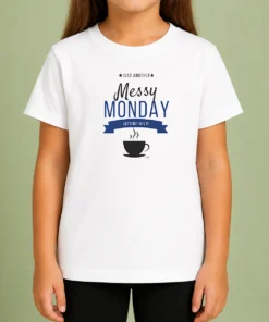 Top Pretty Just Another Messy Monday Let'S Get Into It Coffee Kids T-Shirt
