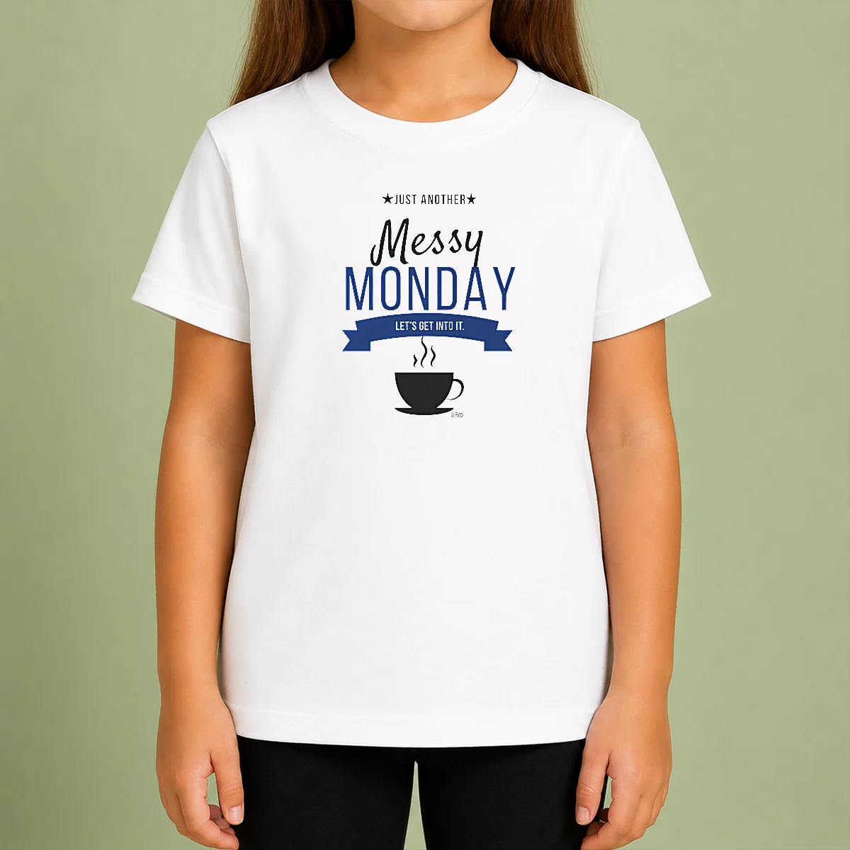 Top Pretty Just Another Messy Monday Let'S Get Into It Coffee Kids T-Shirt