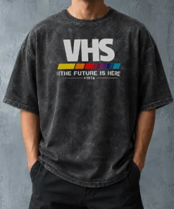 Top Pretty VHS The Future Is Here Washed T-Shirt