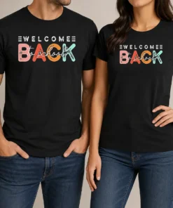 Top Pretty Welcome Back To School Distressed Typography t shirt in classic fit with bold distressed text design