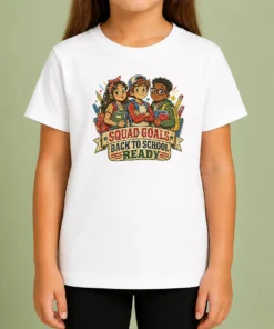 Awesome Good Back To School Squad Goals Retro Distressed Kids T-Shirt