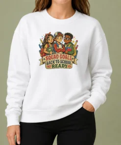 Awesome Good Back To School Squad Goals Retro Distressed Sweater