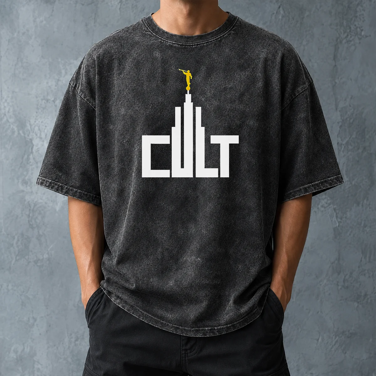 Awesome Moroni The Church Of Jesus Christ Of Latter Day Saints Washed T-Shirt