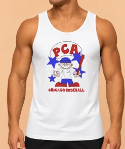 Awesome PCA Chicago Baseball Character Shirt With Pinstripe Uniform And Baseball Bat Tank Top